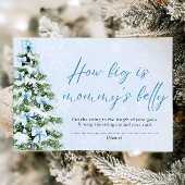 Blue Bows Christmas How Big is Mommy's Belly Game 招待状
