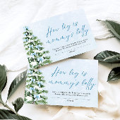 Blue Bows Christmas How Big is Mommy's Belly Game 招待状