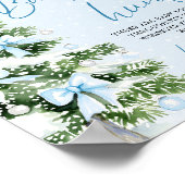 Blue Bows Christmas Tree Baby Socks Hunt Game ポスター (角)