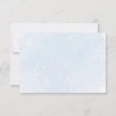 Blue Bows Christmas Tree Winter Thank you card サンキューカード (裏面)