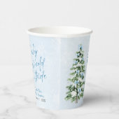 Blue Bows Girl Baby It's Cold Outside Baby Shower 紙コップ (右)