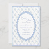 Blue Bows Vintage Bridal Shower Invitation 招待状 (正面)