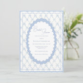 Blue Bows Vintage Bridal Shower Invitation 招待状 (スタンド正面)