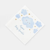 Blue Boy Cloud Stars Baby Sprinkle スタンダードランチョンナプキン (角)