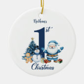 Blue Boy First Christmas  セラミックオーナメント (正面)