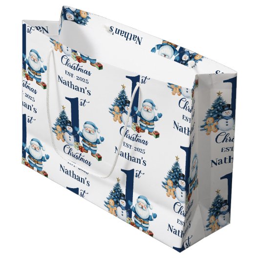 Blue Boy First Christmas  ラージペーパーバッグ (正面アングル)