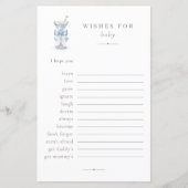 Blue Boy Little Tini Wishes For Baby Advice Card (正面)