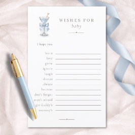 Blue Boy Little Tini Wishes For Baby Advice Card