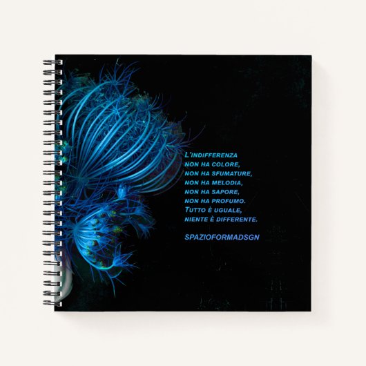 "Blue broken heart in black II " & Indifferenza ノートブック (正面)