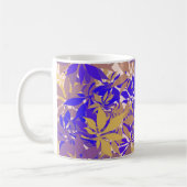 Blue, Bronze and Purple Chestnut Leaves コーヒーマグカップ (左)