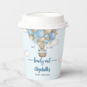 Blue & Brown Bear Baby Shower boy 紙コップ (正面)