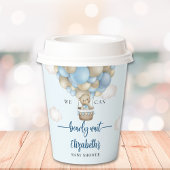 Blue & Brown Bear Baby Shower boy 紙コップ