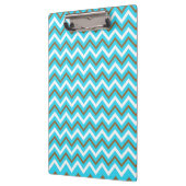 Blue Brown White Zig Zag Lines Geometric Sea Waves クリップボード (左)