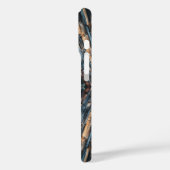 Blue & Brown Wood Beams Photo Perspective Pattern Case-Mate iPhoneケース (裏面 / 左)