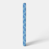 Blue Brushstroke Lattice Samsung Galaxyケース (左側面)