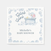 Blue Bubble Bath Animal Baby Shower スタンダードカクテルナプキン (正面)