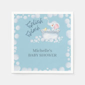 Blue Bubble Bath Animal Baby Shower スタンダードカクテルナプキン (正面)