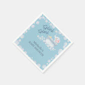 Blue Bubble Bath Animal Baby Shower スタンダードカクテルナプキン (角)