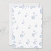 Blue Bubble Bath Animal Baby Shower 招待状 (裏面)