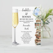 Blue Bubbles & Books Before I do Bridal Shower 招待状 (スタンド正面)
