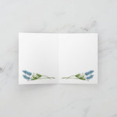 Blue buds blank note card カード (内部)