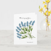 Blue buds blank note card カード (黄色い花)