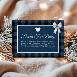 Blue Buffalo Plaid Bear Books for Baby Card エンクロージャーカード