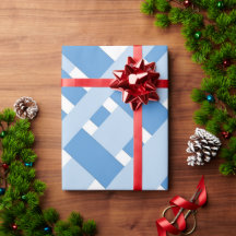 Blue Buffalo Plaid Wrapping Paper