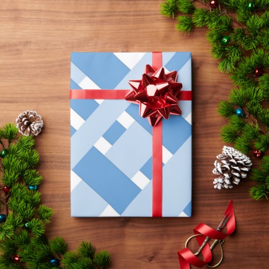 Blue Buffalo Plaid Wrapping Paper ラッピングペーパー (クリスマスギフト)
