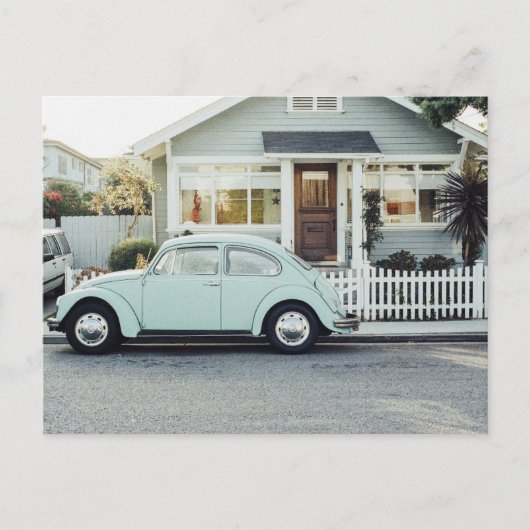 BLUE BUGビンテージカー&コテージポストカード ポストカード (正面)