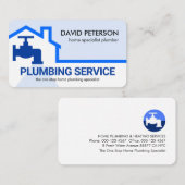 Blue Building Frame Leaking Faucet 名刺 (正面/裏面)