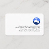 Blue Building Frame Leaking Faucet 名刺 (裏面)