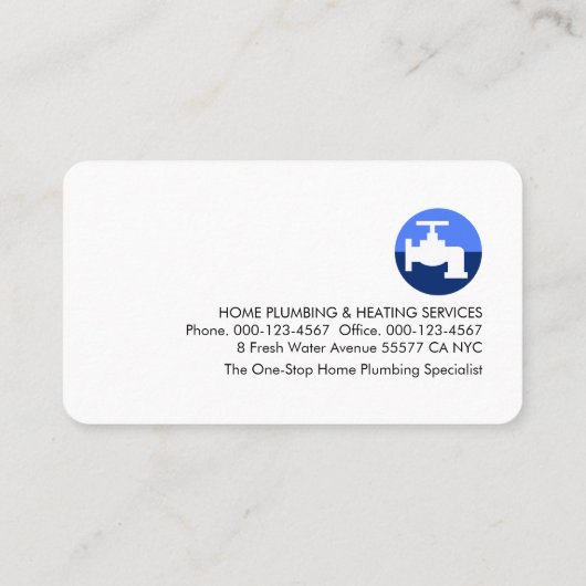 Blue Building Frame Leaking Faucet 名刺 (裏面)