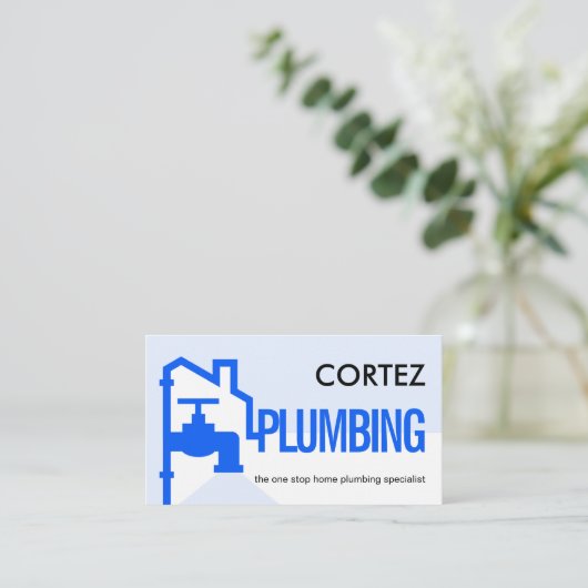 Blue Building Pipe Frame Leaking Faucet 名刺 (スタンド正面)