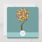 Blue Bumble Bee Forest Fairy Tale Wedding Invite 招待状 (裏面)