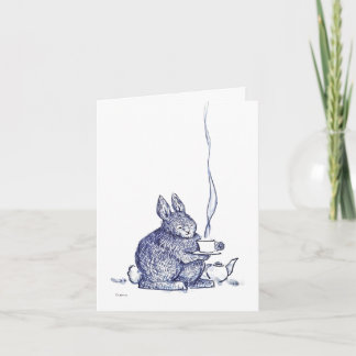 Blue Bunny Get Well card カード