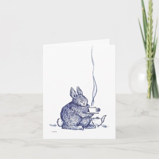 Blue Bunny Get Well card カード (正面)