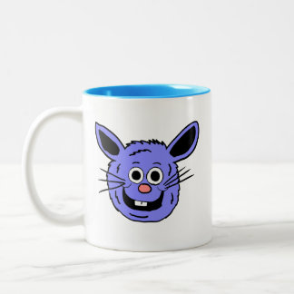 Blue Bunny Head ツートーンマグカップ