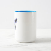 Blue Bunny Head ツートーンマグカップ (中央)