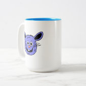 Blue Bunny Head ツートーンマグカップ (正面左)