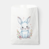 Blue Bunny Party Theme, Forest Animal Baby Shower フェイバーバッグ (正面)