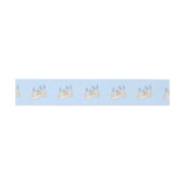 Blue Bunny Slipper Baby Shower Sleepover Party 招待状ベリーバンド (フラット)