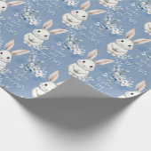 Blue Bunny Wishes – Custom Easter Wrapping Paper ラッピングペーパー (角)