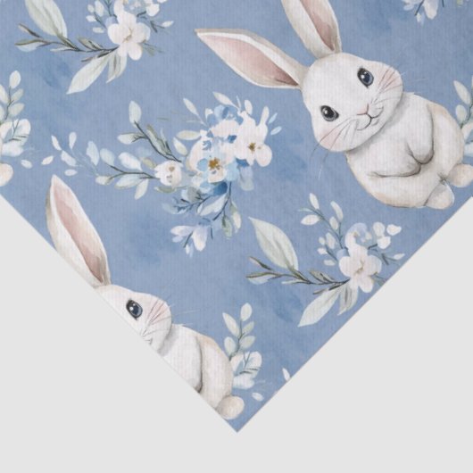 Blue Bunny Wishes – Custom Easter Wrapping Paper 薄葉紙 (詳細)