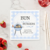 Blue Burger BBQ Baby Shower スタンダードランチョンナプキン (インサイチュ)