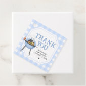 Blue Burger BBQ Baby Shower フェイバータグ (インサイチュ)