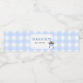 Blue Burger BBQ Baby Shower ペットボトルラベル (シングルラベル)