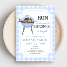 Blue Burger BBQ Baby Shower