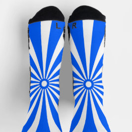 Blue Burst Energy Pattern Socks ソックス