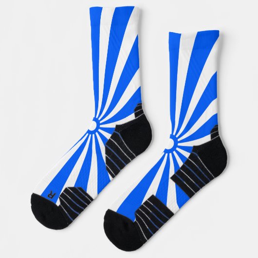 Blue Burst Energy Pattern Socks ソックス (左)